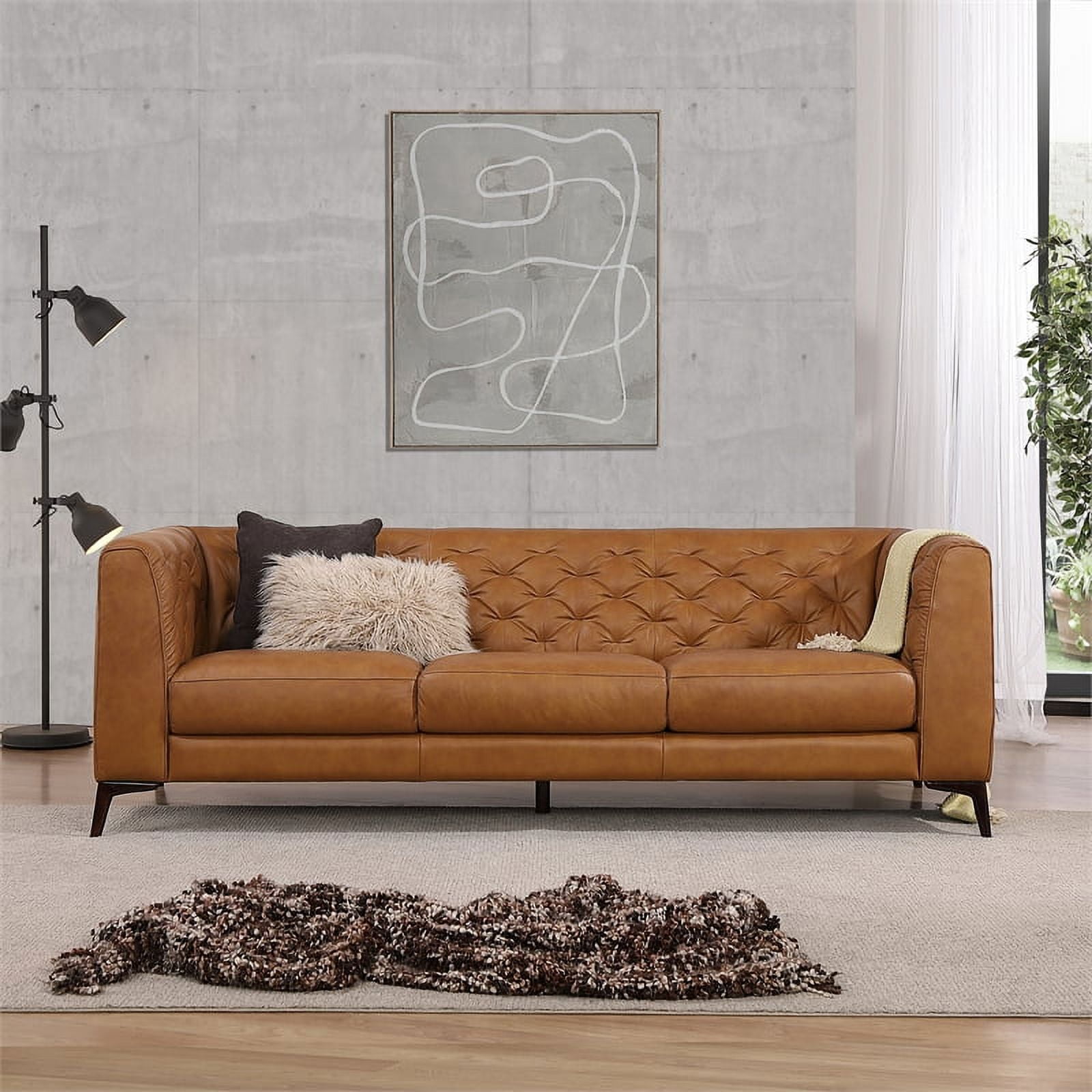 Ghế sofa da thật thiết kế phong phú