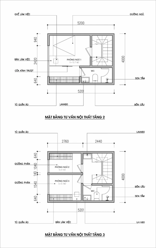 Thiết kế nội thất nhà ống diện tích 21m² với 3 phòng ngủ thoáng mát - Ảnh 2. Thiết kế nội thất nhà ống diện tích 21m² với 3 phòng ngủ thoáng mát - Ảnh 2.