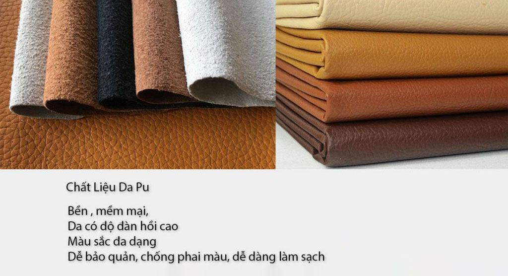 Thông thường da Hàn Quốc sẽ là da Pu hoặc Microfiber