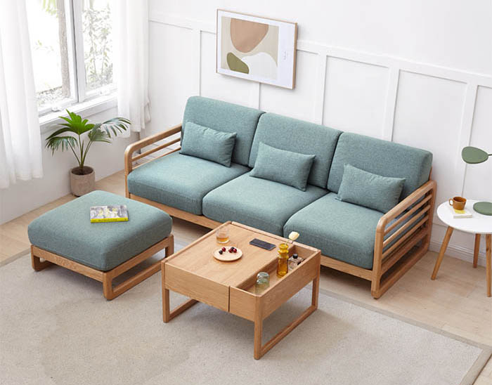 Bộ sofa gỗ tự nhiên hiện đại