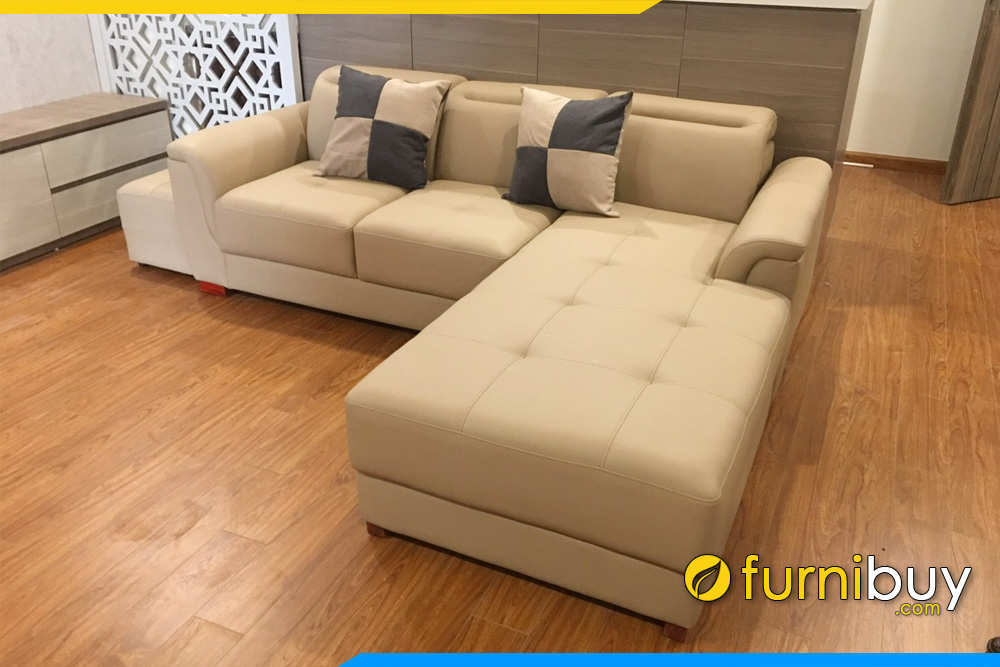 Sofa da Hàn Quốc dạng góc chữ L có tựa gật gù cao cấp