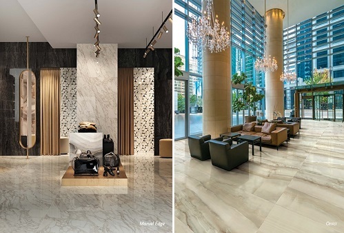 Màu sắc thanh lịch giúp gạch vân đá marble dễ kết hợp cùng các đồ trang trí nội thất.