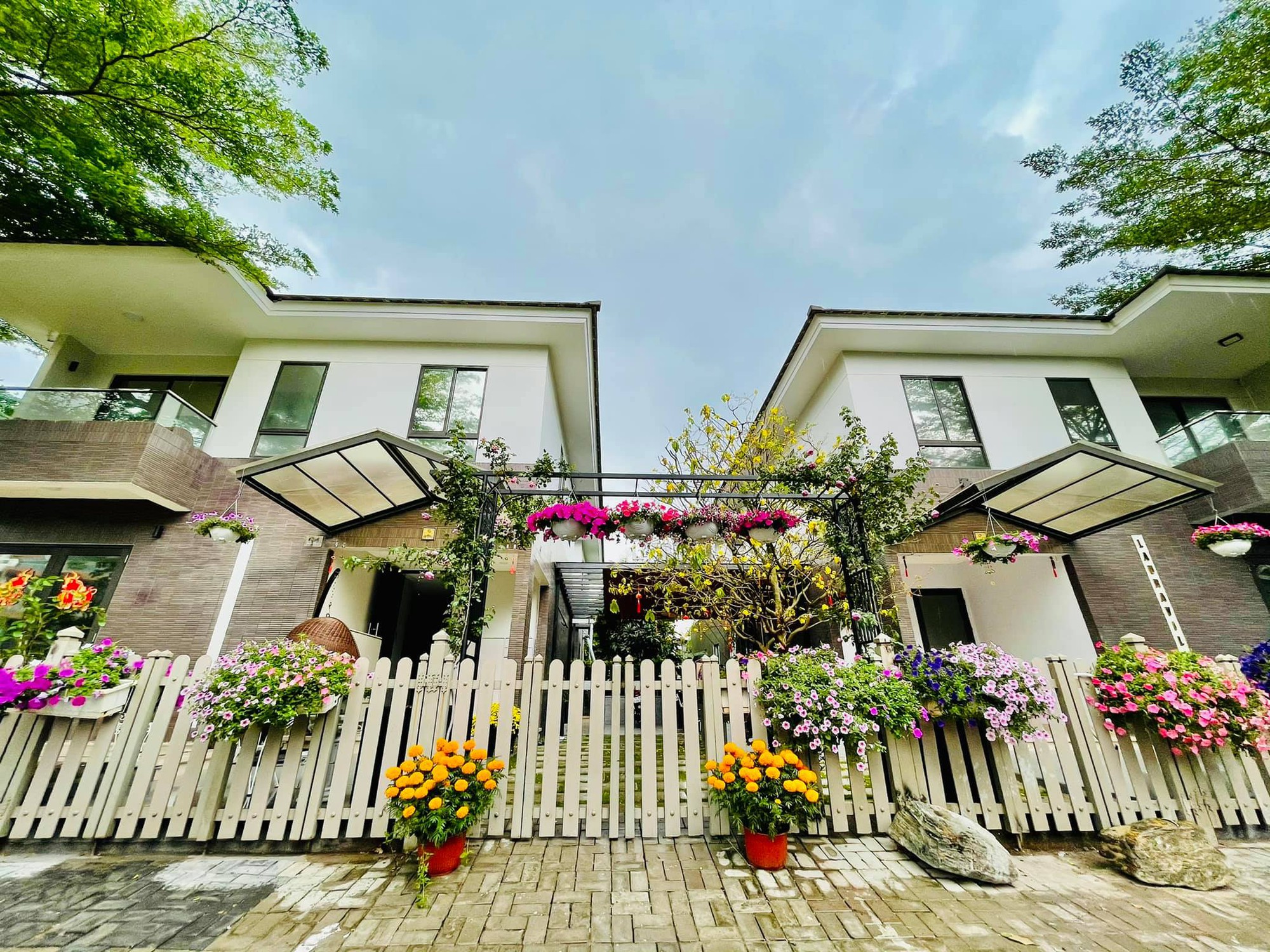Cận cảnh biệt thự nhà vườn rộng 220m2, có hồ cá Koi