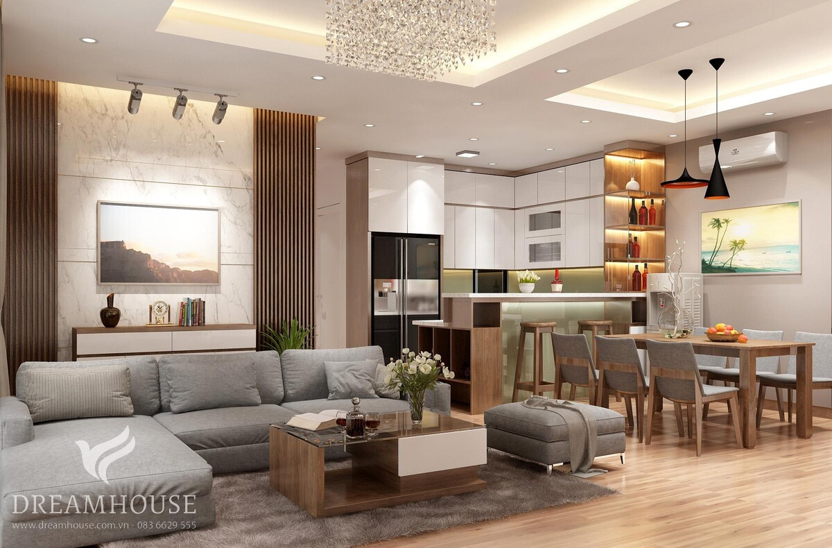 Phòng khách hợp phong thủy cho người mệnh Mộc