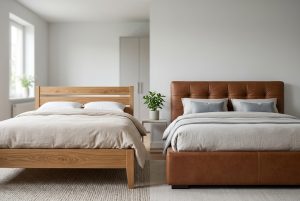So sánh giường bọc da và giường gỗ tự nhiên năm 2026 tại Dreamhouse
